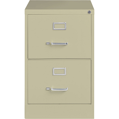 Lorell Fortress Series 26-1/2" Commercial-Grade Vertical File Cabinet 18" Width x 26.5" Depth x 28.4" Height - 2 x Drawer(s) for File - Legal - Vertical - Lockable, Ball-bearing Suspension, Heavy Duty - Putty - Steel - Recycled (LLR60660)