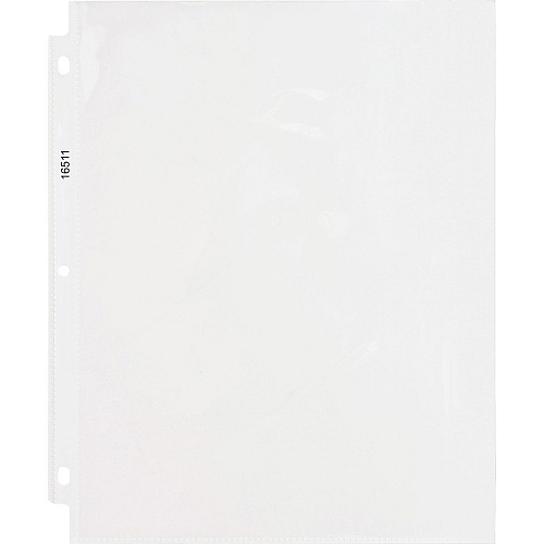 Business Source Sheet Protectors 5 mil Thickness - For Letter 8 1/2" x 11" Sheet - 3 x Holes - Ring Binder - Top Loading - Rectangular - Clear - Polypropylene - 50 / Box (BSN16511)