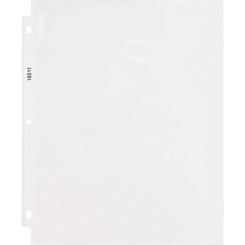 Business Source Sheet Protectors 5 mil Thickness - For Letter 8 1/2" x 11" Sheet - 3 x Holes - Ring Binder - Top Loading - Rectangular - Clear - Polypropylene - 50 / Box (BSN16511)