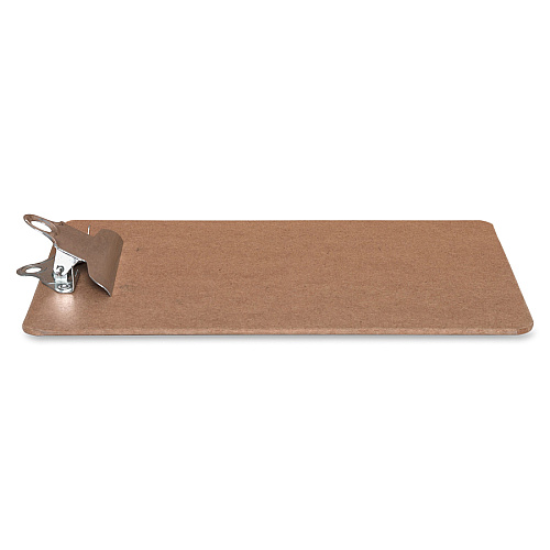 Business Source Mini Clipboard with Standard Metal Clip Standard - 6" x 9" Sheet Size - Hardboard - Brown - 1 Each (BSN16506)
