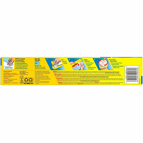 Glad Press'n Seal Food Plastic Wrap 11.80" Width x 71.10 ft Length - Durable, Freezer Safe, Microwave Safe, Cutting Edge - Plastic - Clear - 1 Each (70441)