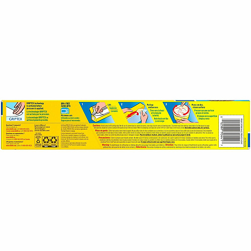 Glad Press'n Seal Food Plastic Wrap 11.80" Width x 71.10 ft Length - Durable, Freezer Safe, Microwave Safe, Cutting Edge - Plastic - Clear - 1 Each (70441)