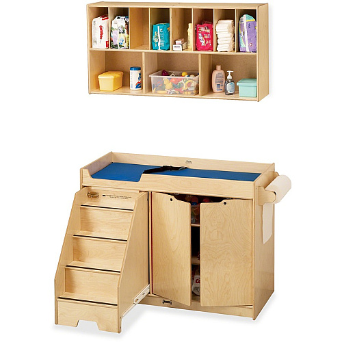 Jonti-Craft Diaper Organizer 25" Height x 48" Width x 12" Depth - Durable - Baltic - Acrylic - 1 Each (5141JC)