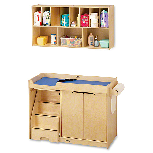 Jonti-Craft Diaper Organizer 25" Height x 48" Width x 12" Depth - Durable - Baltic - Acrylic - 1 Each (5141JC)