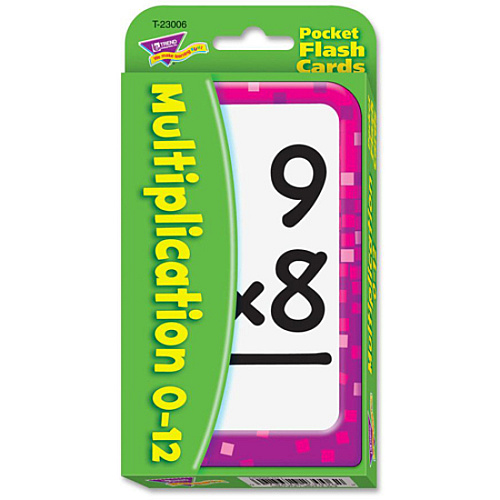 Trend Multiplication Pocket Flash Cards Learning - Educational - 56 / Box (T23006)