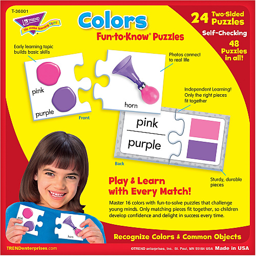 Trend Colors Fun-to-know Puzzles Theme/Subject: Learning, Fun - 5-14 Year48 Piece (36001)