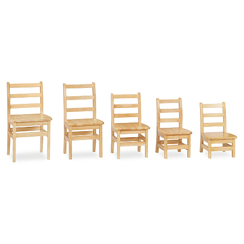 Jonti-Craft KYDZ Ladderback Chair Maple Seat Color - Solid Hardwood Seat Material - Maple Back Color - Solid Hardwood Back Material - Four-legged Base - Plastic - 1 Each (5910JC)