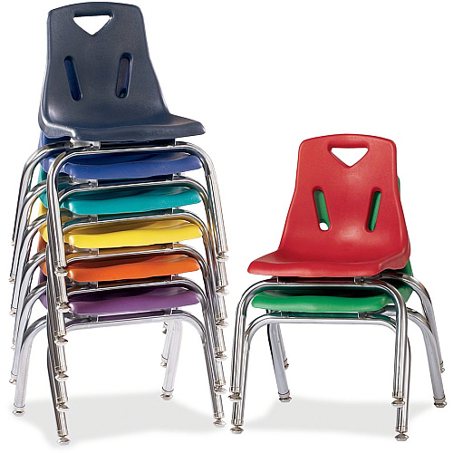 Jonti-Craft Berries Plastic Chairs with Chrome-Plated Legs Purple Seat Color - Polypropylene Seat Material - Steel Frame Material - Four-legged Base - Purple - 1 Each (8142JC1004)