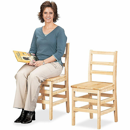Jonti-Craft KYDZ Ladderback Chair Maple - Solid Hardwood - 2 / Carton (5918JC2)