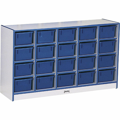 Rainbow Accents Rainbow Accents Toddler Single Storage 20 Compartment(s) - 29.50" Height x 48" Width x 15" Depth - Laminated, Chip Resistant - Freckled Gray - Rubber - 1 Each (0420JCWW003)