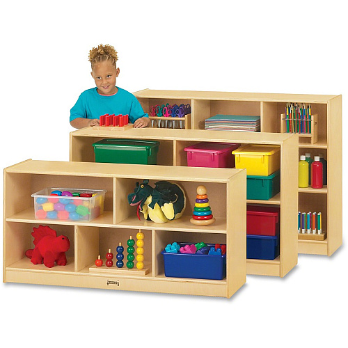 Jonti-Craft Rainbow Accents Toddler Single Mobile Storage Unit 5 Compartment(s) - 24.50" Height x 48" Width x 15" Depth - Durable - Baltic - Acrylic, Rubber - 1 Each (0324JC)