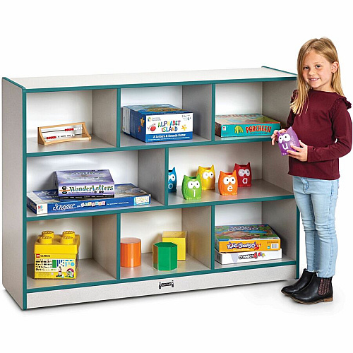 Rainbow Accents Rainbow Accents Super-size Mobile Storage 35.50" Height x 48" Width x 15" Depth - Floor - Laminated, Durable, Kick Plate, Built-in Wheels - Freckled Gray - Hard Rubber - 1 Each (2691JCWW005)