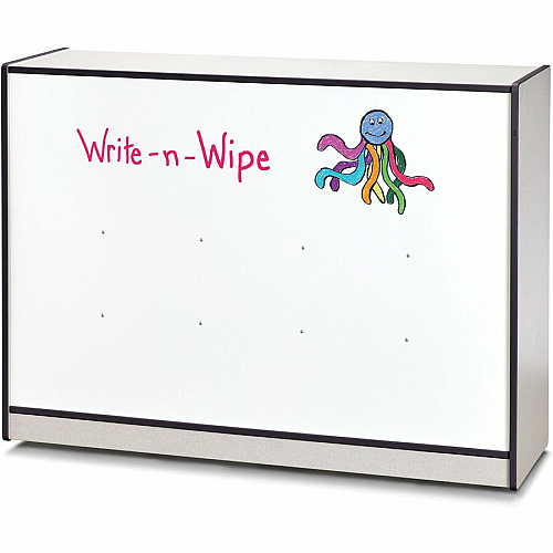 Jonti-Craft Rainbow Accents Super-size Mobile Storage 35.50" Height x 48" Width x 15" Depth - Durable, Laminated - Black - Hard Rubber - 1 Each (2691JCWW180)