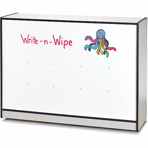 Jonti-Craft Rainbow Accents Super-size Mobile Storage 35.50" Height x 48" Width x 15" Depth - Durable, Laminated - Black - Hard Rubber - 1 Each (2691JCWW180)