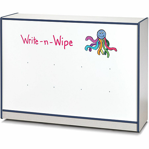 Jonti-Craft Rainbow Accents Super-size Mobile Storage 35.50" Height x 48" Width x 15" Depth - Durable, Laminated - Navy - Hard Rubber - 1 Each (2691JCWW112)