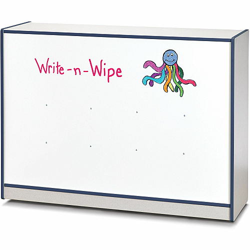 Jonti-Craft Rainbow Accents Super-size Mobile Storage 35.50" Height x 48" Width x 15" Depth - Durable, Laminated - Navy - Hard Rubber - 1 Each (2691JCWW112)
