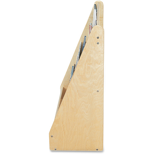 Jonti-Craft Rainbow Accents Birch Flushback Pick-a-Book Stand 5 Compartment(s) - Compartment Size : 1" - 27.50" Height x 30" Width x 13.50" Depth - Rounded Corner, Durable, Yellowing Resistant - UV Acrylic - Baltic - Birch Plywood - 1 Each (3514JC)