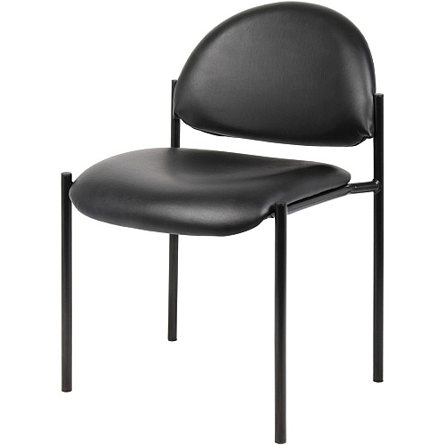 Boss Diamond Stacking Chair Black - Fabric - 1 Each (B9505CS)