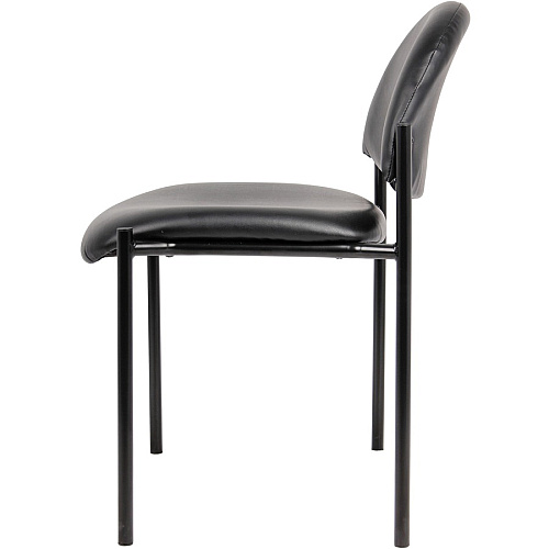 Boss Diamond Stacking Chair Black - Fabric - 1 Each (B9505CS)