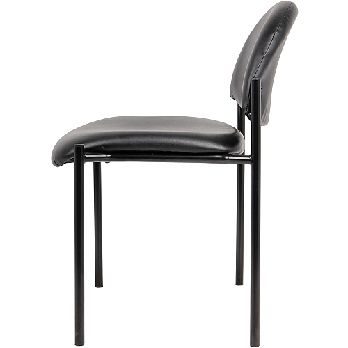 Boss Diamond Stacking Chair Black - Fabric - 1 Each (B9505CS)