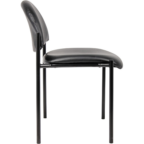 Boss Diamond Stacking Chair Black - Fabric - 1 Each (B9505CS)