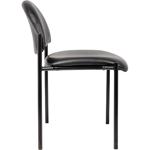 Boss Diamond Stacking Chair Black - Fabric - 1 Each (B9505CS)