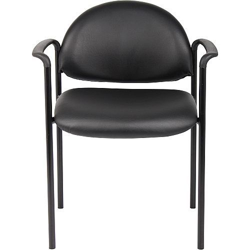 Boss Diamond Stacking Chair with Arm Black - Fabric - 1 Each (B9501CS)