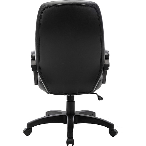 Lorell Westlake Series Executive High-Back Chair Black Seat Color - Leather Seat Material - Black Frame Color - Polyurethane Frame Material - High Back - Black - 1 Each (LLR63286)