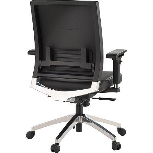 Lorell Heavy-duty Full-Function Executive Office Chair Black Seat Color - Leather Seat Material - 5-star Base - Black - 1 Each (LLR90040)