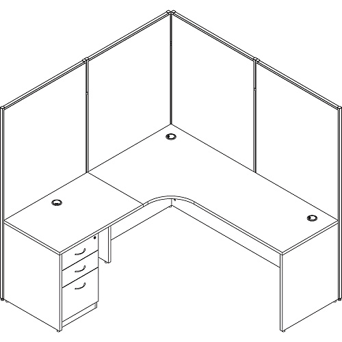 Lorell Essentials Series Credenza Shell 29.5" Height x 59" Width x 23.6" Depth x 1" Thickness - Finish: Laminate, Mahogany - Grommet, Durable, Adjustable Feet (LLR69378)