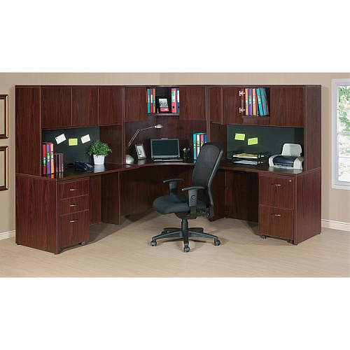Lorell Essentials Series Credenza Shell 29.5" Height x 59" Width x 23.6" Depth x 1" Thickness - Finish: Laminate, Mahogany - Grommet, Durable, Adjustable Feet (LLR69378)