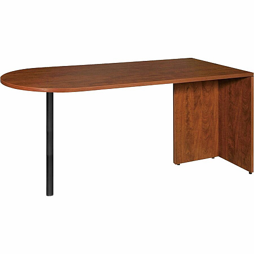 Lorell Essentials Peninsula Desk Box 1/2 29.5" Height x 30" Width x 66" Depth - Finish: Cherry, Laminate (LLR69415)