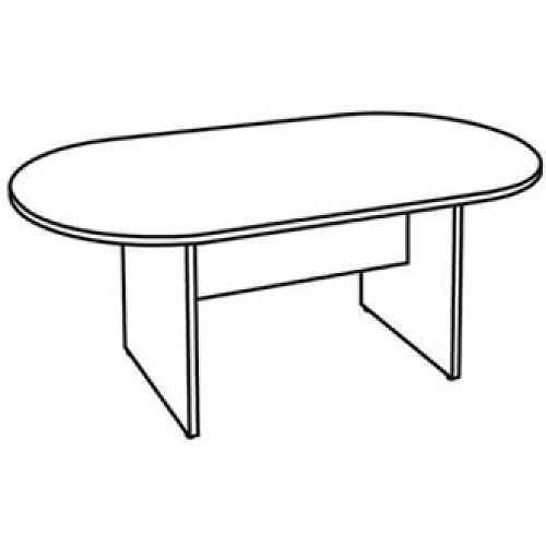 Lorell Essentials Oval Conference Table Cherry Oval Top - 72" Table Top Length x 70.88" Table Top Width x 35.38" Table Top Depth x 1.25" Table Top Thickness - 29.50" Height - Conferencing - Assembly Required - Cherry, Laminated - 1 Each (LLR87373)