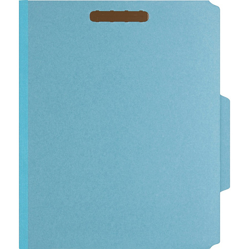 Nature Saver 1/3 Tab Cut Letter Recycled Classification Folder 8 1/2" x 11" - 2" for Folder - Top Tab Location - 1 Divider(s) - 25 pt. - Blue - 100% Recycled - 10 / Box (SP17200)