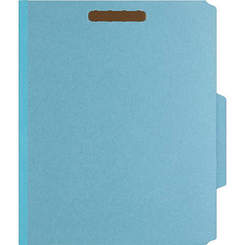 Nature Saver 1/3 Tab Cut Letter Recycled Classification Folder 8 1/2" x 11" - 2" for Folder - Top Tab Location - 1 Divider(s) - 25 pt. - Blue - 100% Recycled - 10 / Box (SP17200)