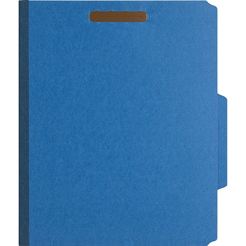 Nature Saver Letter Recycled Classification Folder 8 1/2" x 11" - 2" for Folder - Top Tab Location - 1 Divider(s) - 25 pt. - Blue - 100% Recycled - 10 / Box (SP17202)