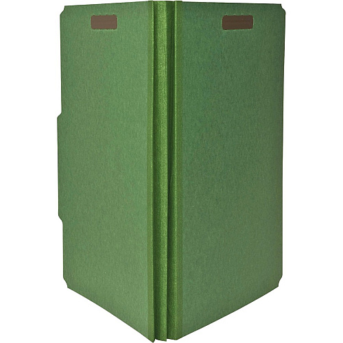 Nature Saver Letter Recycled Classification Folder 8 1/2" x 11" - 2" for Folder - Top Tab Location - 1 Divider(s) - 25 pt. - Green - 100% Recycled - 10 / Box (SP17203)