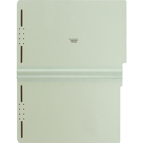 Nature Saver Legal Recycled End Tab File Folder 8 1/2" x 14" - 2" Expansion - 2" for Folder - 25 pt. - Pressboard - Gray/Green - Tyvek Gusset - 100% Recycled - 25 / Box (SP17266)