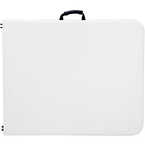Cosco 6 foot Centerfold Blow Molded Folding Table Rectangle Top - Folding Base - 29.63" Table Top Width x 72" Table Top Depth - 29.25" Height - White - Steel Frame Material - 1 Each (14678WSP1)