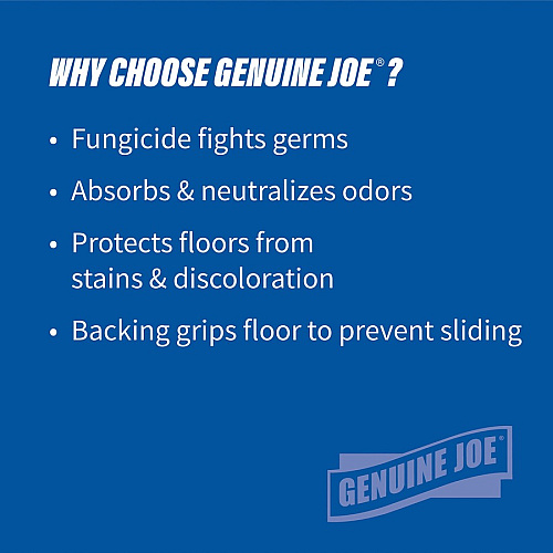 Genuine Joe Deodorizing Commode Mat Restroom - Black - 1 Each (GJO58331)