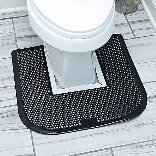 Genuine Joe Deodorizing Commode Mat Restroom - Black - 1 Each (GJO58331)