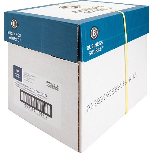 Business Source Premium Multipurpose Copy Paper 92 Brightness - Letter - 8 1/2" x 11" - 20 lb Basis Weight - Acid-free - White - 2500 Sheets - 500 Sheets per Ream - 5 / Carton (BSN32125)