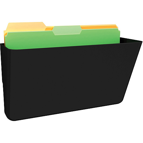 Deflecto EZ Link Sustainable DocuPocket 1 Pocket(s) - 7" Height x 13" Width x 4" Depth - 50% Recycled - Black - Plastic - 1 Each (93204)