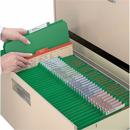 Smead Premium Pressboard Classification Folders with SafeSHIELD&reg; Coated Fastener Technology 8 1/2" x 11" - 2" Expansion - 2 x 2S Fastener(s) - 2" for Folder, Divider - Top Tab Location - Right of Center Tab Position - 2 Divider(s) - 25 pt. - 1 (14201)