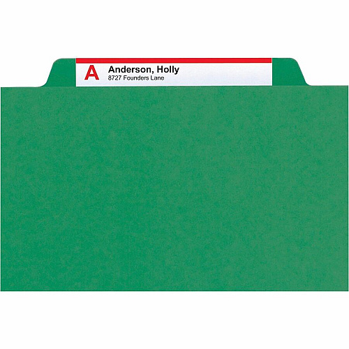 Smead Premium Pressboard Classification Folders with SafeSHIELD&reg; Coated Fastener Technology 8 1/2" x 11" - 2" Expansion - 2 x 2S Fastener(s) - 2" for Folder, Divider - Top Tab Location - Right of Center Tab Position - 2 Divider(s) - 25 pt. - 1 (14201)