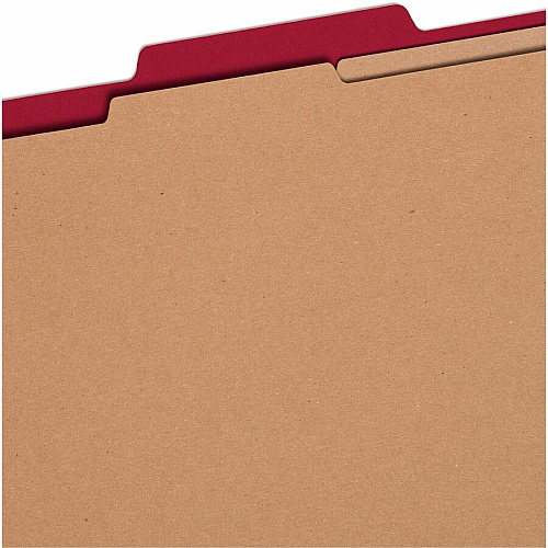 Smead Premium Pressboard Classification Folders with SafeSHIELD&reg; Coated Fastener Technology 8 1/2" x 11" - 2" Expansion - 2 x 2S Fastener(s) - 2" for Folder, Divider - Top Tab Location - Right of Center Tab Position - 2 Divider(s) - 25 pt. - 1 (14202)