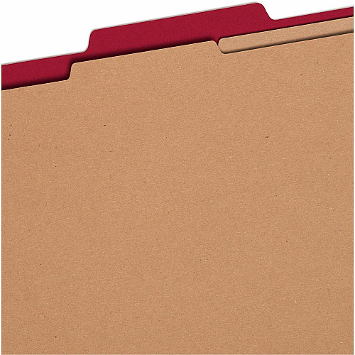 Smead Premium Pressboard Classification Folders with SafeSHIELD&reg; Coated Fastener Technology 8 1/2" x 11" - 2" Expansion - 2 x 2S Fastener(s) - 2" for Folder, Divider - Top Tab Location - Right of Center Tab Position - 2 Divider(s) - 25 pt. - 1 (14202)
