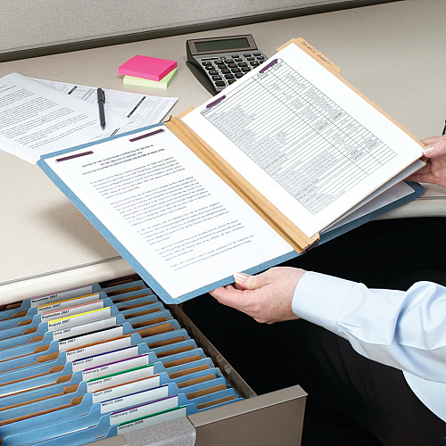 Smead Premium Pressboard Classification Folders with SafeSHIELD&reg; Coated Fastener Technology 8 1/2" x 14" - 2" Expansion - 2 x 2S Fastener(s) - 2" for Folder, 1" for Divider - Top Tab Location - Right of Center Tab Position - 2 Divider(s) - 25  (19204)