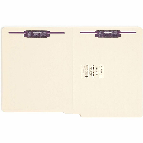 Smead Straight Tab Cut Letter Recycled Fastener Folder 8 1/2" x 11" - 3/4" Expansion - 2 x 2S Fastener(s) - 2" for Folder - 11 pt. - 2 Plys - Manila - Reinforced Tab - 10% Recycled - 50 / Box (34117)