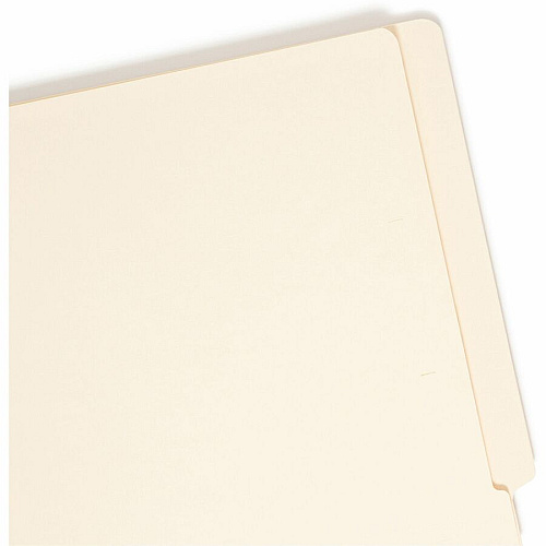 Smead Straight Tab Cut Letter Recycled Fastener Folder 8 1/2" x 11" - 3/4" Expansion - 2 x 2S Fastener(s) - 2" for Folder - 11 pt. - 2 Plys - Manila - Reinforced Tab - 10% Recycled - 50 / Box (34117)